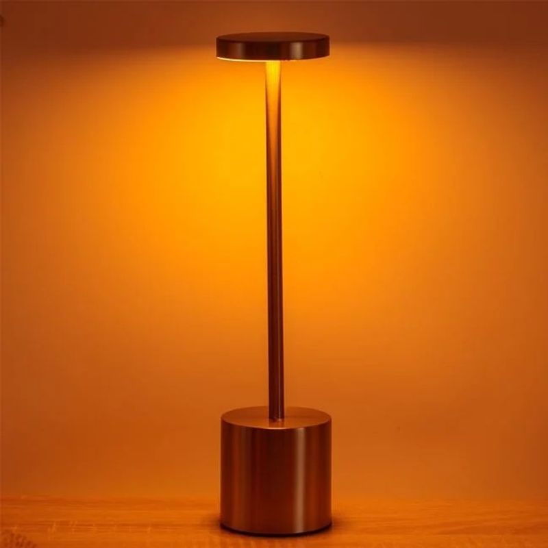 Casa si Gradina - Corpuri si surse de iluminat - Veioze si lampi - Veioze - Veioza Metalica cu USB si Functie Touch, 3 Nivele de Lumina, 35cm, argintiu - Infinity.ro