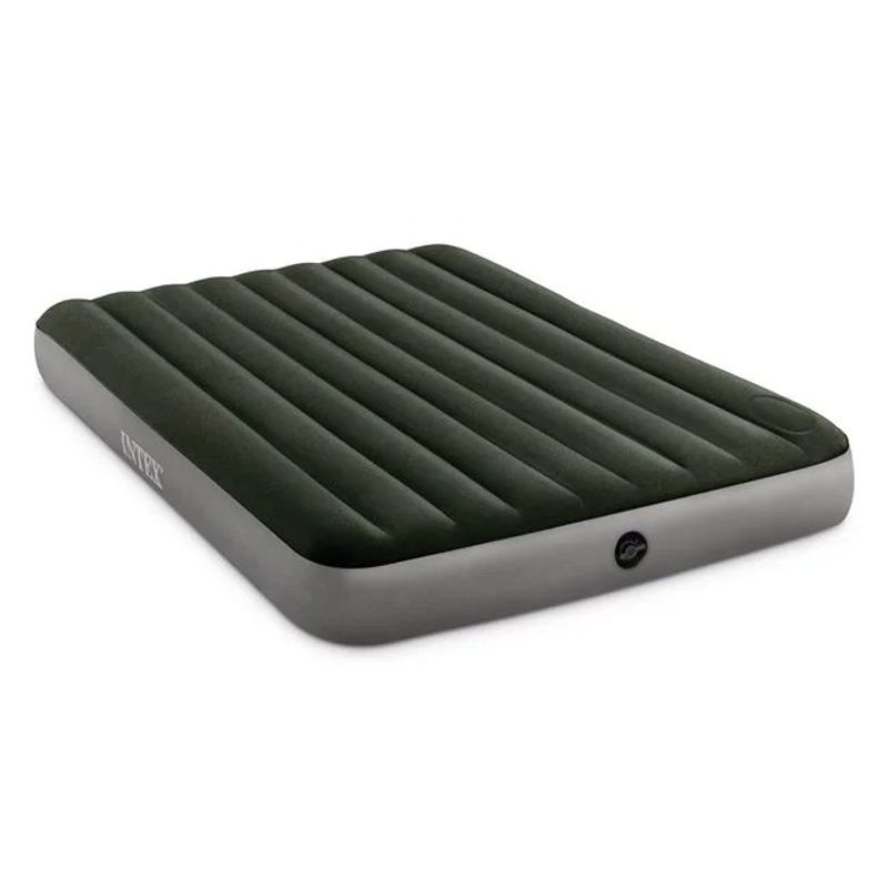 Sport si Outdoor - Camping - Saltele si accesorii pentru somn - Saltele camping - Saltea gonflabila, pentru 2 persoane, cu pompa, dimensiuni 1.52x0.25x2.03m, gri - Infinity.ro