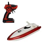 Jucarii, Copii si Bebe - Jucarii si jocuri - Vehicule si jucarii cu telecomanda - Barci cu telecomanda - Barca cu telecomanda, rezistenta la apa, dimensiune 36.5cm, alb-rosu - Infinity.ro