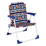 Sport si Outdoor - Camping - Mobilier pentru camping - Scaune camping - Scaun pentru copii, din metal, model ursulet, dimensiuni 37x35x46cm, albastru - Infinity.ro