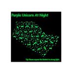 Casa si Gradina - Textile si covoare - Pături și cuverturi - Pături - Patura Pufoasa cu Insertii Fosforescente, Glow in the Dark, Model Unicorni si Stele/Luna si Stele, 150x200cm, Roz - Infinity.ro
