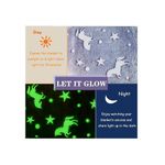 Casa si Gradina - Textile si covoare - Pături și cuverturi - Pături - Patura Pufoasa cu Insertii Fosforescente, Glow in the Dark, Model Unicorni si Stele/Luna si Stele, 150x200cm, Roz - Infinity.ro