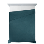 Casa si Gradina - Textile si covoare - Pături și cuverturi - Cuverturi - Cuvertura de pat DESIGN 91 BONI cu model patchwork in relief realizat prin presare la cald, 170 x 210 cm, turcoaz - Infinity.ro