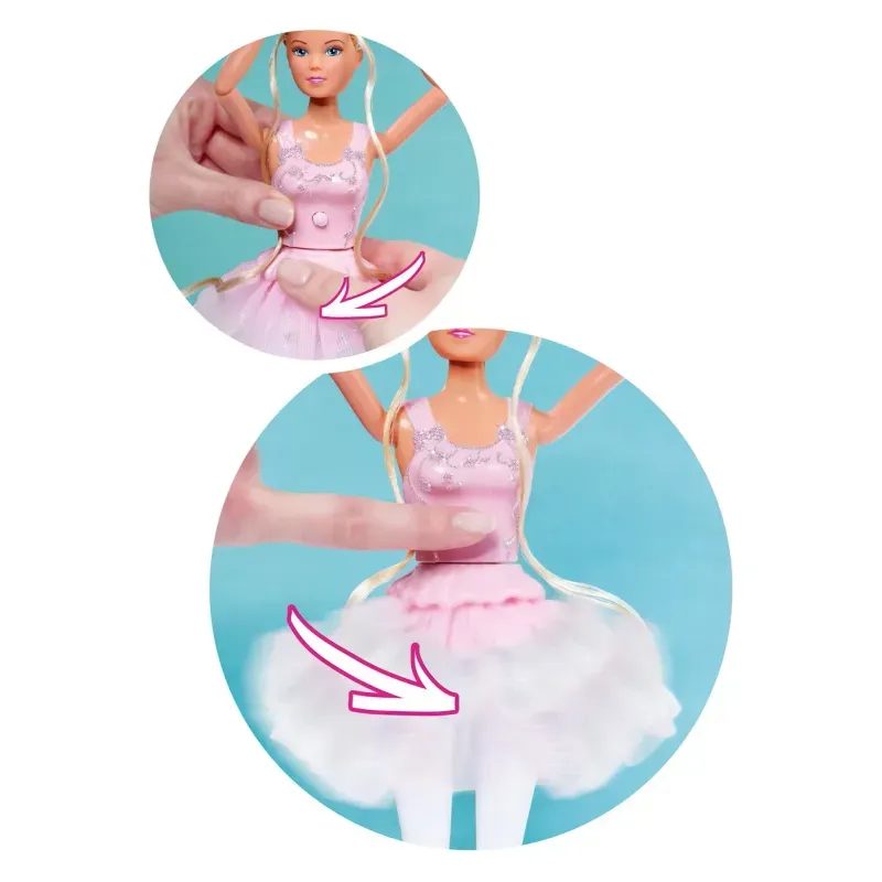 Jucarii, Copii si Bebe - Jucarii si jocuri - Papusi si accesorii - Papusi - Papusa Steffi Love, Balerina cu animalut, 29 cm - Infinity.ro