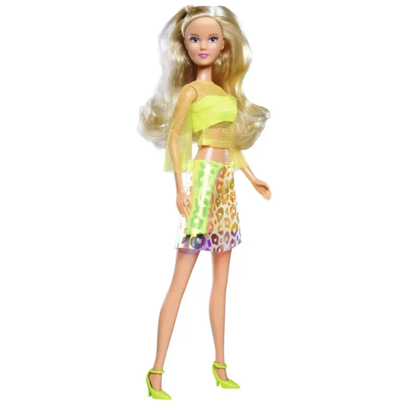 Jucarii, Copii si Bebe - Jucarii si jocuri - Papusi si accesorii - Papusi - Papusa Stefi Love Neon Style, Galben, 29 cm - Infinity.ro