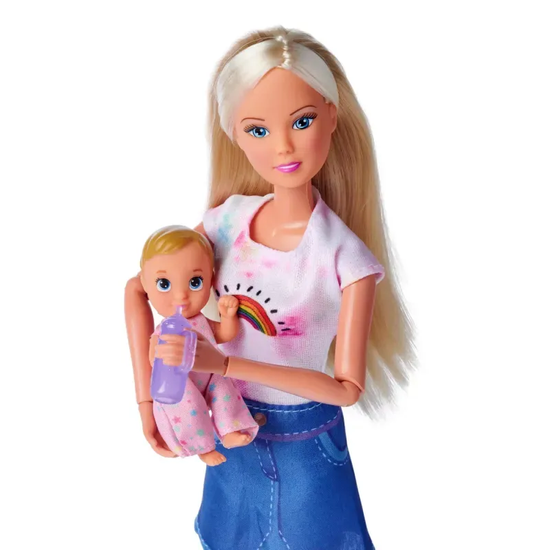 Jucarii, Copii si Bebe - Jucarii si jocuri - Papusi si accesorii - Papusi - Steffi Love Papusa Steffi cu Port Bebe - Infinity.ro