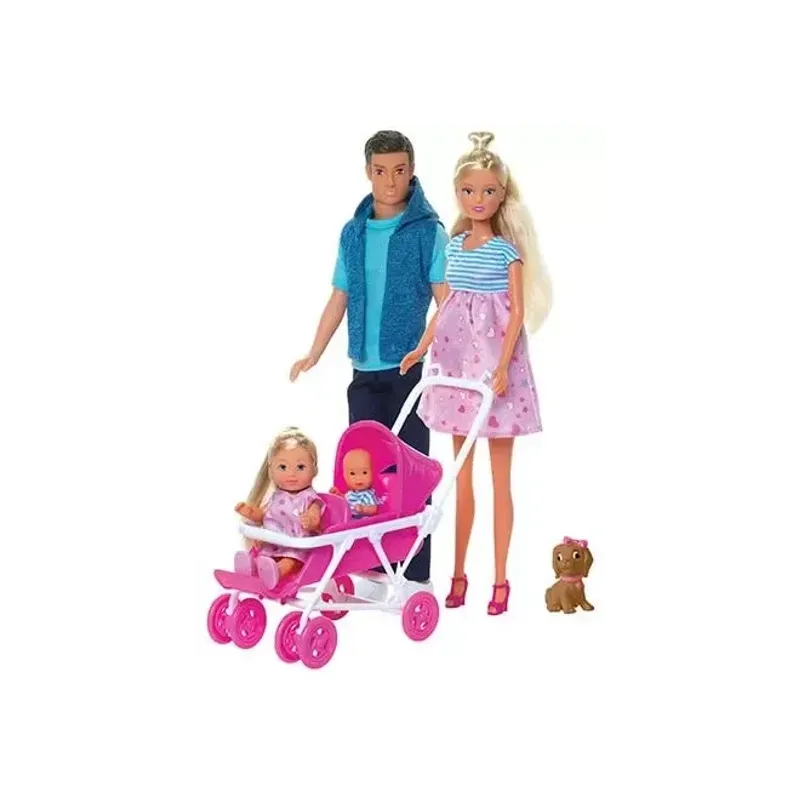 Jucarii, Copii si Bebe - Jucarii si jocuri - Papusi si accesorii - Papusi - Set Steffi Love, Familie Cu Copilas Nou-Nascut Surpriza - Infinity.ro