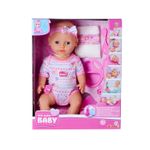 Jucarii, Copii si Bebe - Jucarii si jocuri - Papusi si accesorii - Papusi - New Born Baby Set Bebelus Roz - Infinity.ro