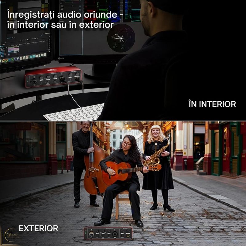 TV, Audio-Video si Foto - Audio profesionale - Procesoare sunet - Interfata audio USB-C 3.0 2x2 Gen 3 - Preamplificator microfon Premium, 48V-24bit/192kHz XLR/MIC/LINE, Plug & Play - Infinity.ro