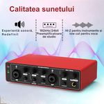 TV, Audio-Video si Foto - Audio profesionale - Procesoare sunet - Interfata audio USB-C 3.0 2x2 Gen 3 - Preamplificator microfon Premium, 48V-24bit/192kHz XLR/MIC/LINE, Plug & Play - Infinity.ro