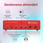 TV, Audio-Video si Foto - Audio profesionale - Procesoare sunet - Interfata audio USB-C 3.0 2x2 Gen 3 - Preamplificator microfon Premium, 48V-24bit/192kHz XLR/MIC/LINE, Plug & Play - Infinity.ro