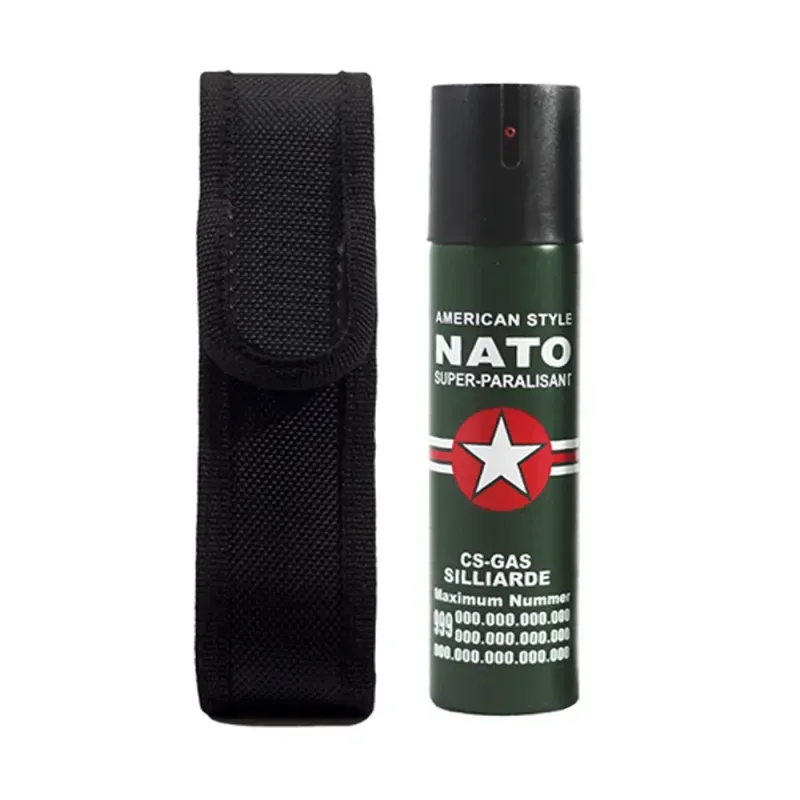 Sport si Outdoor - Sporturi de contact - Produse autoaparare - Set baston telescopic din otel si spray paralizant , 110 ml, argintiu, 77 cm, 4 sectiuni , husa inclusa - Infinity.ro