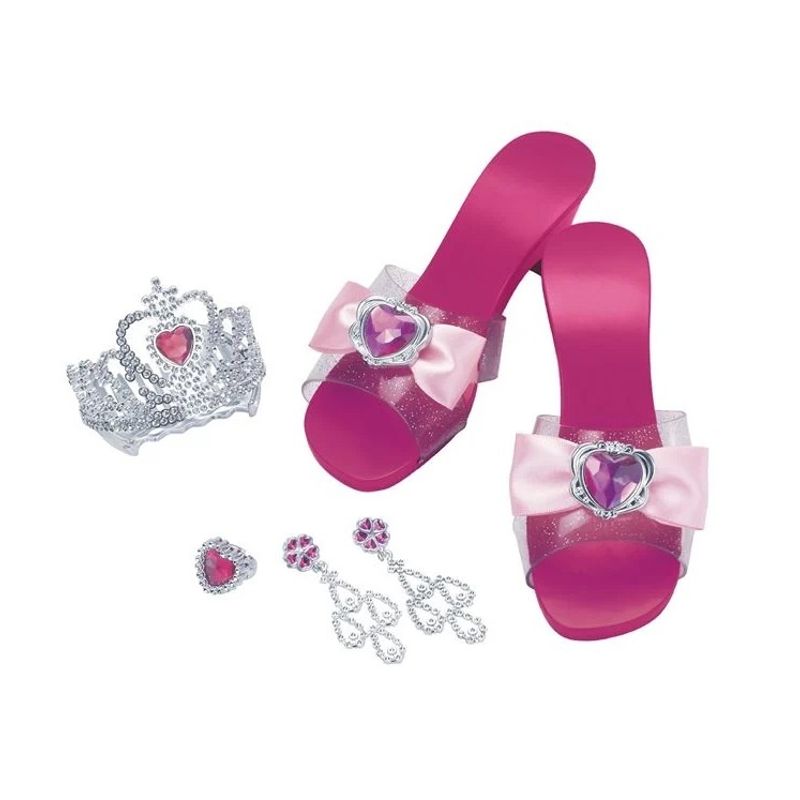 Jucarii, Copii si Bebe - Jucarii si jocuri - Jucarii de rol - Frumusete, bijuterii si accesorii fetite - Set de Infrumusetare, Tiara si Pantofi, 3 Modele, 7-8 ani - Infinity.ro