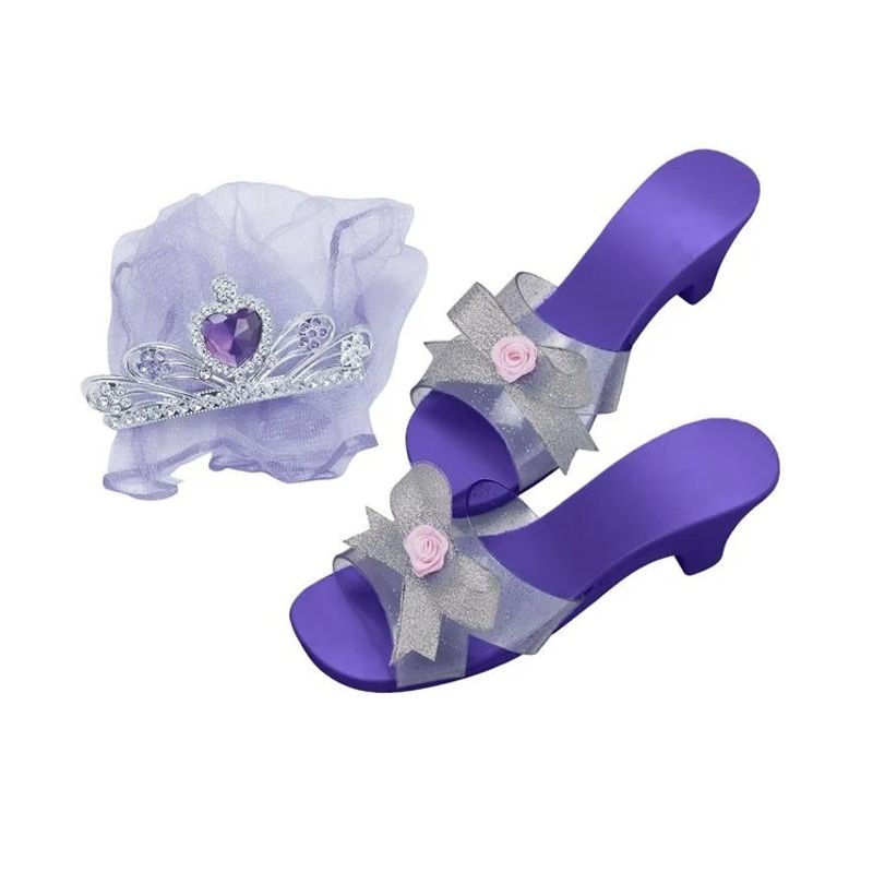 Jucarii, Copii si Bebe - Jucarii si jocuri - Jucarii de rol - Frumusete, bijuterii si accesorii fetite - Set de Infrumusetare, Tiara si Pantofi, 3 Modele, 7-8 ani - Infinity.ro