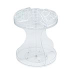 Ingrijire personala si Cosmetice - Machiaj - Portfarduri si genti cosmetice - Suport Acrilic pentru Cosmetice, rotativ, 2 nivele, 25x25cm, transparent - Infinity.ro