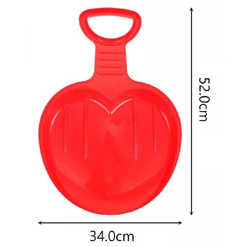 Sport si Outdoor - Sporturi de iarna - Sanius - Sanie cu maner, pentru copii 3+ ani, ABS, 52x34cm, Rosu - Infinity.ro