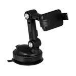Laptop, Telefoane si Tablete - Telefoane mobile si accesorii - Accesorii Telefoane - Suport si docking telefoane - Suport Telefon Mobil, pentru Bord Auto, cu Ventuza, rotire 360°,10x8.5x9.5 cm, negru - Infinity.ro