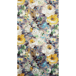 Casa si Gradina - Textile si covoare - Perdele si draperii - Draperii - Draperie AMELIE din catifea moale, cu model floral, 140 x 270 cm, bej, galben - Infinity.ro