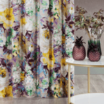 Casa si Gradina - Textile si covoare - Perdele si draperii - Draperii - Draperie AMELIE din catifea moale, cu model floral, 140 x 270 cm, bej, galben - Infinity.ro