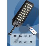 Casa si Gradina - Corpuri si surse de iluminat - Iluminat exterior - Lampi solare - Lampa solara stradala, 640 LED-uri 1600W, baterie 6000mAh, cu telecomanda, 74cm, negru - Infinity.ro