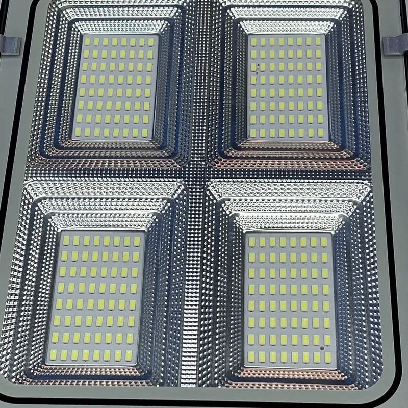 Casa si Gradina - Corpuri si surse de iluminat - Iluminat exterior - Lampi solare - Lampa solara stradala, putere 300W, cu telecomanda, senzor de lumina si miscare, IP66, gri-negru - Infinity.ro