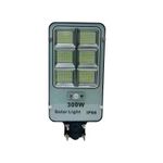 Casa si Gradina - Corpuri si surse de iluminat - Iluminat exterior - Lampi solare - Lampa solara stradala, putere 300W, cu telecomanda, senzor de lumina si miscare, IP66, gri-negru - Infinity.ro