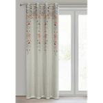 Casa si Gradina/Textile si covoare/Perdele si draperii/Draperii - Draperie CARA in stil ecologic cu model cu flori subtile, 140 x 250 cm, nude, portocaliu - Infinity.ro
