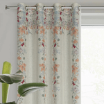 Casa si Gradina/Textile si covoare/Perdele si draperii/Draperii - Draperie CARA in stil ecologic cu model cu flori subtile, 140 x 250 cm, nude, portocaliu - Infinity.ro