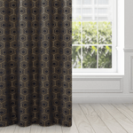 Casa si Gradina - Textile si covoare - Perdele si draperii - Draperii - Draperie blackout cu model art deco geometric auriu, 135 x 250 cm, negru, auriu - Infinity.ro