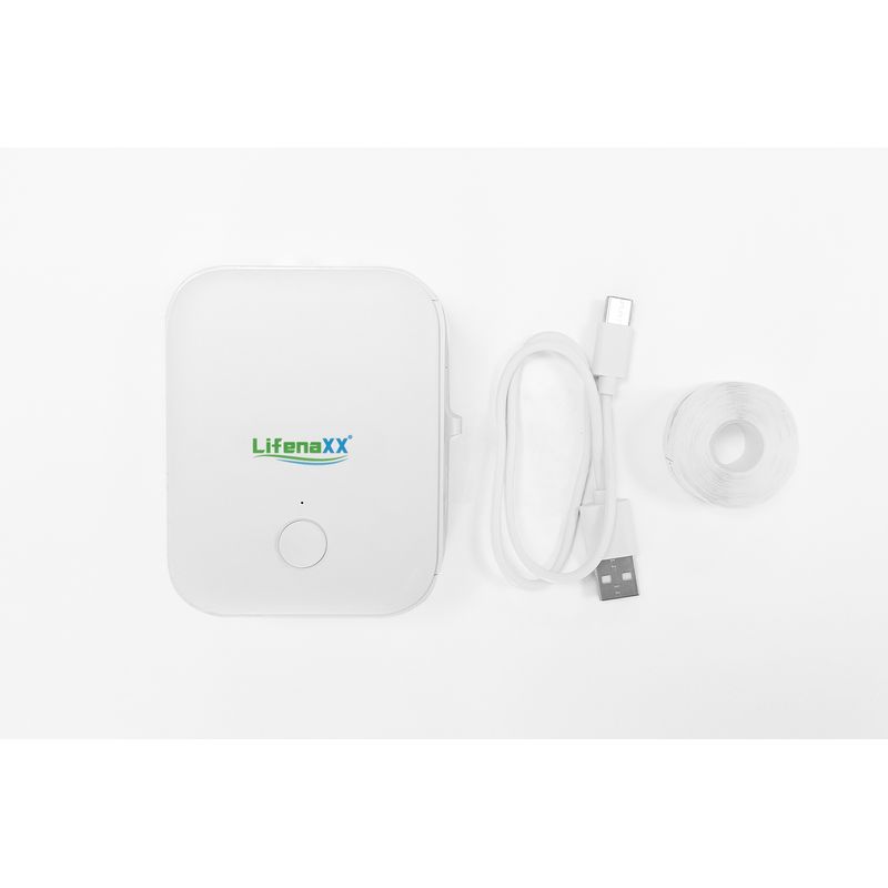 PC, gaming si accesorii - Imprimante, scanere & consumabile - Imprimante - Imprimante termice - Imprimanta portabila de etichete Lifenaxx LX-048, Bluetooth, termica, fara toner, 1200 mAh, alb - Infinity.ro