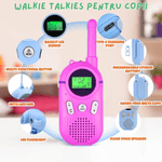 Jucarii, Copii si Bebe - Jucarii si jocuri - Jucarii & jocuri educative - Jucarii interactive - Set 2 statii Walkie Talkie pentru copii, cu Raza Lunga de Actiune, functia Vox, Varsta Recomandata +3 ani, Sunet clar - Infinity.ro