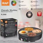 Electronice si Electrocasnice - Electrocasnice bucatarie - Aparate de gatit & desert - Aparate de preparat desert - Aparat electric pentru preparat micul dejun, RAF R2508, 1200 W, diametru 30 cm, Negru - Infinity.ro