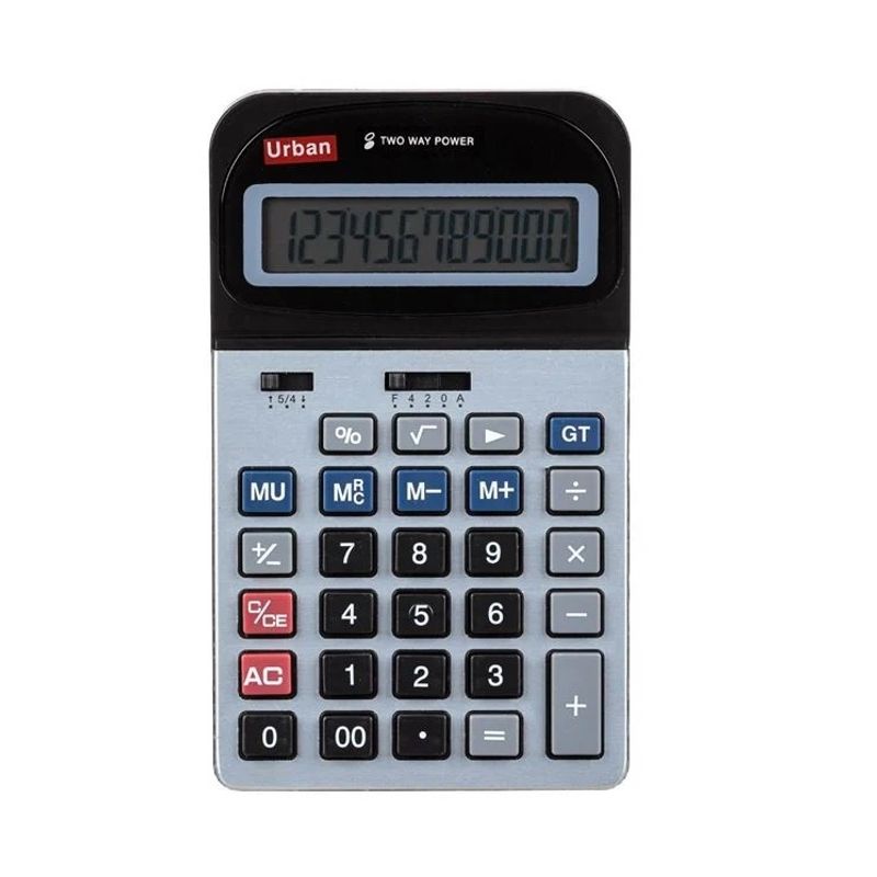 Carti si Birotica - Birotica - Aparatura de birou - Calculatoare de birou - Calculator 12 Cifre, Virgula Zecimala Flotanta, 1 baterie inclusa, argintiu - Infinity.ro