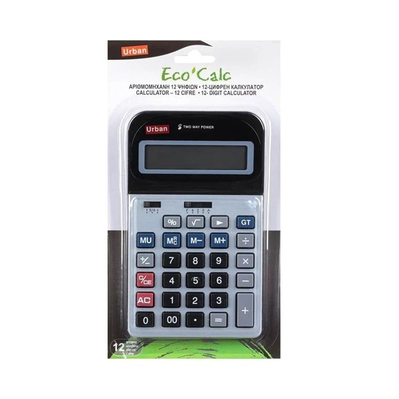 Carti si Birotica - Birotica - Aparatura de birou - Calculatoare de birou - Calculator 12 Cifre, Virgula Zecimala Flotanta, 1 baterie inclusa, argintiu - Infinity.ro