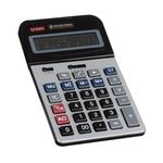 Carti si Birotica - Birotica - Aparatura de birou - Calculatoare de birou - Calculator 12 Cifre, Virgula Zecimala Flotanta, 1 baterie inclusa, argintiu - Infinity.ro