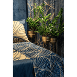 Casa si Gradina - Textile si covoare - Perdele si draperii - Draperii - Draperie MUSA 2 din catifea fina cu model floral, 140 x 250 cm, bej, bleumarin - Infinity.ro