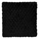 Casa si Gradina - Textile si covoare - Perne si pilote - Perne decorative - Perna decorativa, pentru canapea sau pat, model reliefat in dungi, 60x60 cm, negru - Infinity.ro