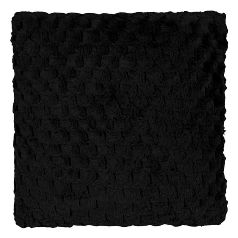 Casa si Gradina - Textile si covoare - Perne si pilote - Perne decorative - Perna decorativa, pentru canapea sau pat, model reliefat in dungi, 60x60 cm, negru - Infinity.ro