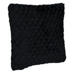 Casa si Gradina - Textile si covoare - Perne si pilote - Perne decorative - Perna decorativa, pentru canapea sau pat, model reliefat in dungi, 60x60 cm, negru - Infinity.ro