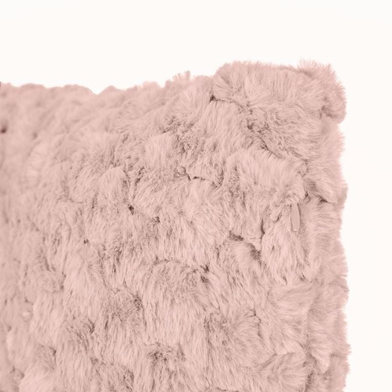 Casa si Gradina - Textile si covoare - Perne si pilote - Perne decorative - Perna decorativa, pentru canapea sau pat, aspect de blanita cu model reliefat in dungi, 60x60 cm, roz - Infinity.ro