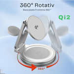 Laptop, Telefoane si Tablete - Telefoane mobile si accesorii - Accesorii Telefoane - Incarcatoare telefoane - Incarcator wireless Qi2 Fast Charge 15W, Statie de incarcare 3-in-1 rotativ 360°, Pliabil, Telefon, Smartwatch, Casti - Infinity.ro