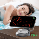 Laptop, Telefoane si Tablete - Telefoane mobile si accesorii - Accesorii Telefoane - Incarcatoare telefoane - Incarcator wireless Qi2 Fast Charge 15W, Statie de incarcare 3-in-1 rotativ 360°, Pliabil, Telefon, Smartwatch, Casti - Infinity.ro