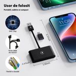 Auto si Moto - Electronice auto - Accesorii electronice auto - Adaptor Wireless Techstar® CTHT-020-2 Pentru Apple CarPlay Si iPhone iOS 10+, Dongle USB-Type C , WiFi 5G, Bluetooth - Infinity.ro