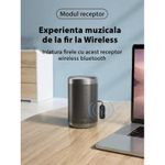 Auto si Moto - Electronice auto - Accesorii electronice auto - Adaptor Wireless 2 in 1 Receptor si Transmitator Audio TX/RX Techstar® M28 Negru, cu Bluetooth BT 5.3 si Conector Port - Infinity.ro