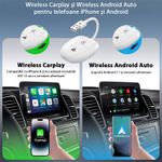 Auto si Moto - Electronice auto - Accesorii electronice auto - Adaptor Wireless Techstar® THT-020-9-1 Pentru Apple CarPlay Si Android Auto, Dongle USB-Type-C , WiFi 5G, Bluetooth - Infinity.ro