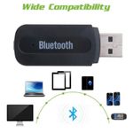 Auto si Moto - Electronice auto - Accesorii electronice auto - Adaptor Receptor Audio USB cu Bluetooth Techstar® A2DP, Jack 3.5mm, Transmitator AUX, Negru - Infinity.ro