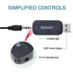Auto si Moto - Electronice auto - Accesorii electronice auto - Adaptor Receptor Audio USB cu Bluetooth Techstar® A2DP, Jack 3.5mm, Transmitator AUX, Negru - Infinity.ro