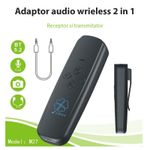 Auto si Moto - Electronice auto - Accesorii electronice auto - Transmitator receptor portabil 2 in 1 Techstar® M27, Compatibil Bluetooth 5.0, Reincarcabil, USB, AUX 3.5 mm, TV, PC - Infinity.ro