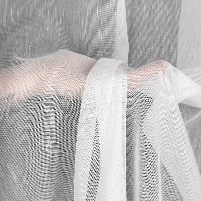 Casa si Gradina - Textile si covoare - Perdele si draperii - Perdele - Perdea ADEL cu tesatura de plasa fina, model orizontal, alb,140 x 270 cm - Infinity.ro