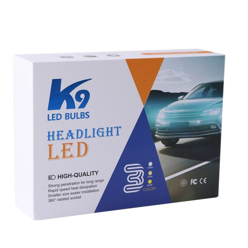 Auto si Moto - Electrice auto - Iluminare si semnalizare - Becuri auto - Set 2 LED-uri Auto Techstar® K9, 9005, 50w, 6000 Lumeni, 6500K, AUTO, 12-24 Volti, CSP, Canbus, Miez Cupru, Radiator - Infinity.ro